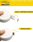 - Premium Retractable Tailor’S Tape Measure & Crafters Tape – 80″ / 2M - Pocket Sized Fractional Inch & Metric Tape Measure for Fabric, Body, and Sewing Measurements