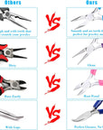 Jewelry Pliers,  4Pcs Jewelry Making Tools Kit with Needle Nose Pliers/Chain Nose Pliers, round Nose Pliers, Wire Cutters and Bent Nose Pliers for Crafts, Wire Wrapping, Jewelry Making Supplies