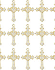 Cross Charms Rhinestone Alloy Cross Pendants Beads 40 Pcs Link Religious Virgencita Charms Small Crosses for Bracelets Jewelry Making Rosary Necklaces Earrings DIY Crafts