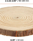 80 PCS 3.5-4 Inch Wood Slices, Natural Wood Circle Slices with Bark, Unfinished Wood Discs for DIY Crafts, Christmas Ornaments, Wedding Decorations