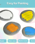 120 Pcs Rocks for Painting, 20Pcs 2''-3''/ 15Pcs 1.6''-2'' River Rocks to Paint, 85Pcs 0.5'-1' Flat Smooth Rock for Painting, Crafting, Kindness Stone, Natural Stones for Kids DIY