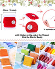 146 Pcs String Bracelet Making Kit Embroidery Floss with Organization Box Including 108 Colors Cross Stitch Thread Bracelet String and 38 Pcs Tools for Friendship Bracelet String Making