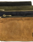 Waxed Canvas Pencil Case/Pencil Bag/Pencil Pouch, Rugged and Durable, Water Resistant, 8.5" X 4" (Set of 4)