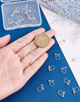24Pcs Transparent U Type Earring Findings Alloy Invisible Clip on Earring Converter Non-Pierced Earrings Painless Allergy-Free Resin Earring Components for Non Pierced Ears