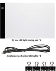 Portable A4 Tracing LED Board Light Box, Ultra-Thin Dimmable USB Cable Powered Artcraft Trace Light Pad Copy Boxes for Artists Tattoo Drawing, Sketching Tracer, Animation, X-Ray