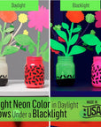 4 Bottle Multi-Surface Acrylic Paint Set, 2Oz, Neon Blacklight Colors