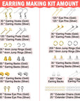 Earring Making Supplies Kit, 2900Pcs Earring Hardware Pieces Repair Parts with Earring Hooks Posts Backs and Jump Rings for Making Earrings Studs and Jewelry Making (Silver & Gold)