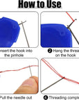 Needle Threader for Hand Sewing 12 Pcs Plastic Wire Hook Simple Threader for Needles Small Eye Needle Threader for Sewing Machine Needle Threader Tool for Sewing Crafting