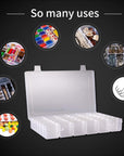 Plastic Organizer Container Box 36 Compartments Jewelry Storage Box with Adjustable Dividers (1 Pack)