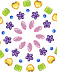 900Pcs Gems Jewels for Crafts, Acrylic Flatback Rhinestones for Halloween Pirate Party Decorations, Crafting Embellishments Gemstone (9 Shapes, 6-13Mm)