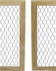 Unfinished Wood Chicken Wire Frame - Ready to Decorate, Add Photos, Collages, Jewelry and More - Measures 9.5" X 11.5" inside 8"X10" | 2 Pack