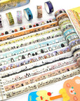 Cute Washi Tape Set - 24 Rolls Kawaii Animals Decorative Washi Tape for Scrapbooking Supplies, Bullet Journal Supplies, Junk Journal, Kids Art Craft Tape