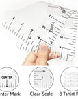 Tshirt Ruler Teflon Sheets Heat Tape,3 Teflon Sheets for Heat Press,8 Tshirt Ruler Guide for Vinyl Alignment,1 Heat Resistant Tape