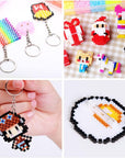9Pcs 5Mm Large Square Fuse Beads Pegboards Plastic Beads Boards with Ironing Paper, Beads Tweezers for Kids Craft Beads