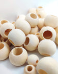 150 Pcs Wooden Beads, Large Hole Unfinished Natural round Wooden Loose Beads (20Mm X Diameter 10Mm Hole,12Mm X Diameter 6Mm Hole)