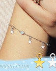 200 Pieces Star Pendant Mini Star Charms Bulk Alloy Star Dangle for Necklace Earring Bracelet Keychain Jewelry Making Graduation Decoration Gifts, 8 X 10Mm