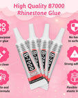 B7000 Glue with 18000Pcs Rhinestones for Crafting, Flat Back Rhinestone Kit Non Hotfix Resin Gems with Clear Jewelry Glue for Clothes Shoes Tumbler Nail Art Makeup Jewelry Making
