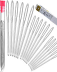 18+1PCS Large Eye Blunt Needles, Stainless Steel Yarn Knitting Needles, Sewing Needles, Crafting Knitting Weaving Stringing Needles,Perfect for Finishing off Crochet Projects.