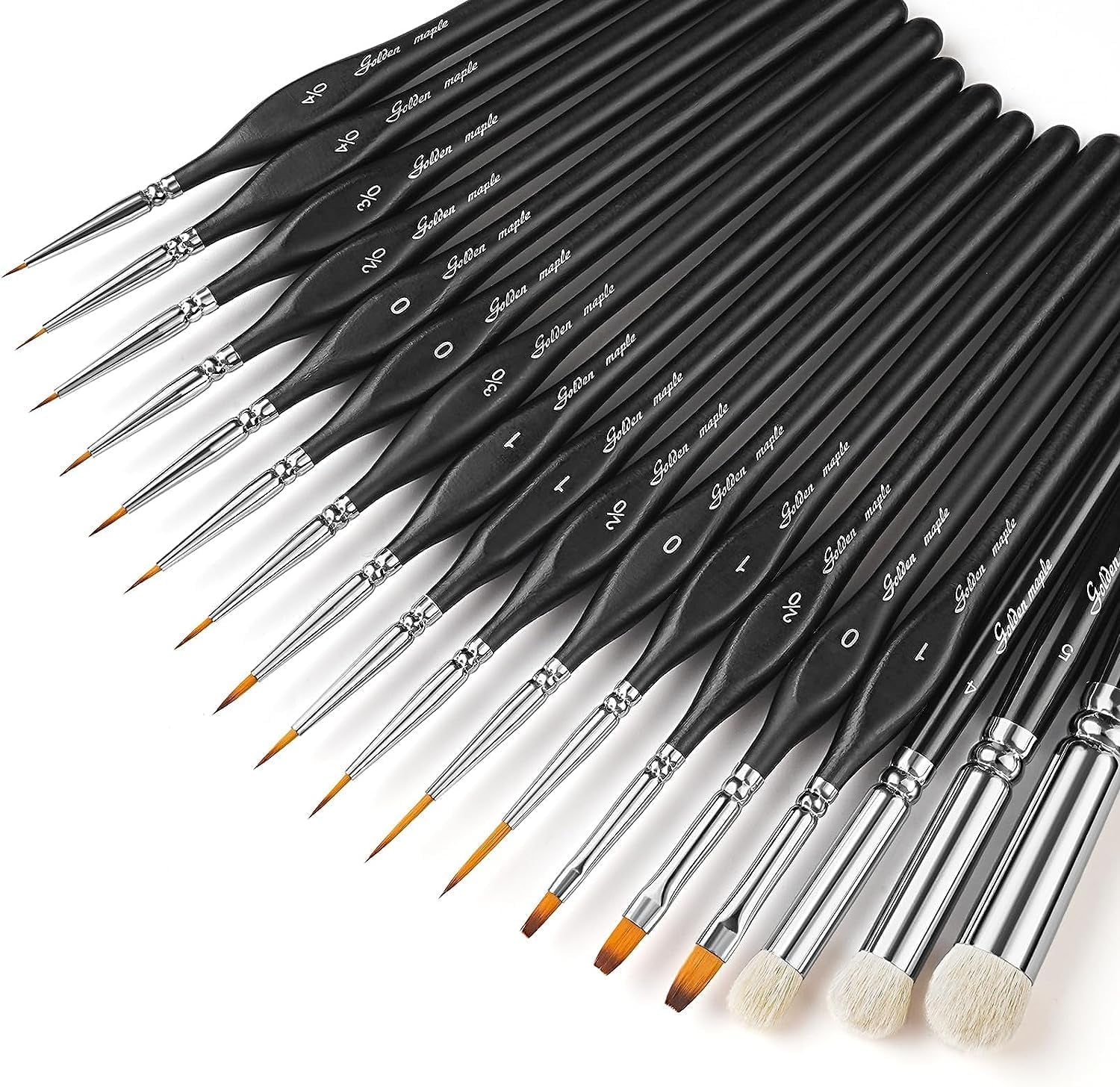 Miniature Paint Brushes Drybrush-18Pcs Micro Detail Paint Brush Set, Small Fine Detail Model Brushes for Acrylics, Watercolors & Paint by Number, Citadel, Figurine, 40K - Cocoa Brown