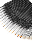 Miniature Paint Brushes Drybrush-18Pcs Micro Detail Paint Brush Set, Small Fine Detail Model Brushes for Acrylics, Watercolors & Paint by Number, Citadel, Figurine, 40K - Cocoa Brown