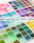 57600Pcs 2Mm Glass Seed Beads Small Craft Beads for DIY Bracelet Necklaces Crafting Jewelry Making Supplies with Beading Needles Elastic Strings (144 Colors, 400Pcs per Color)