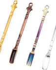 Mini Spoon Metal Medicine Spoon Shovel,Mini Shovel Home Supplies Pendants Necklace (Rainbow)