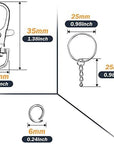 100 Pcs Swivel Snap Hook and Key Rings with Chain and Jump Rings for Keychain Lanyard DIY Jewelry Crafts Accessories(50 Pcs Lanyard Snap Hooks+50 Pcs Keychain Rings with Jump Rings)