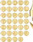 43 Pieces Wood Burning Tip Set Including Letter Number Symbol Wood Burning Tip Wood Burning Alphabet Tips Alphabet Number Template for DIY Embossing and Carving Crafts Wood Burning
