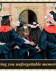 39 Pcs Graduation Cap Decorations Kit Include 29 Faux Flowers Heads Glue Gun 6 Glue Sticks 3 Sheets Glitter Quotes Cap Topper Decoration Kit for Graduation DIY (Cap Not Included)