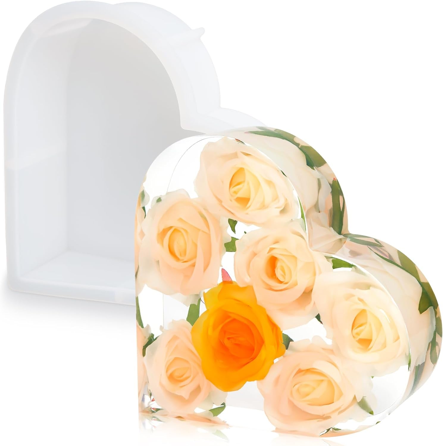 Resin Molds Silicone,Epoxy Resin Casting Craft Mold for Flower Preservation Bookends DIY Art (Large, Arch)