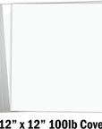 White Cardstock Scrapbook Paper 12X12 Heavy Weight 100 Lb Cover Card Stock – 25 Pack