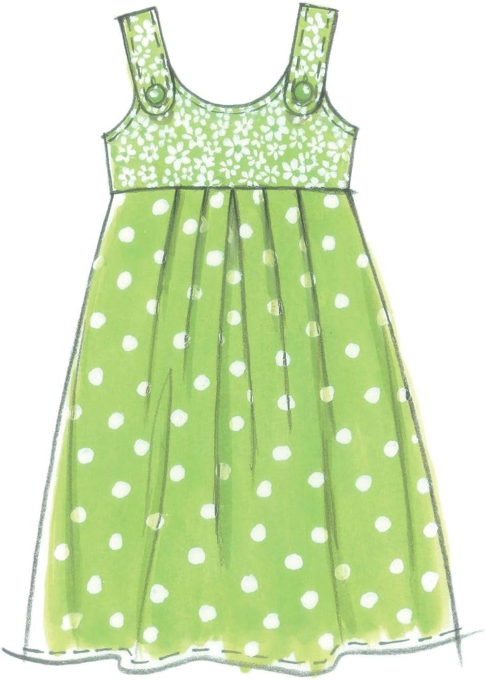 Patterns M5613 Children'S/Girls' Dresses, Size CCE (3-4-5-6)