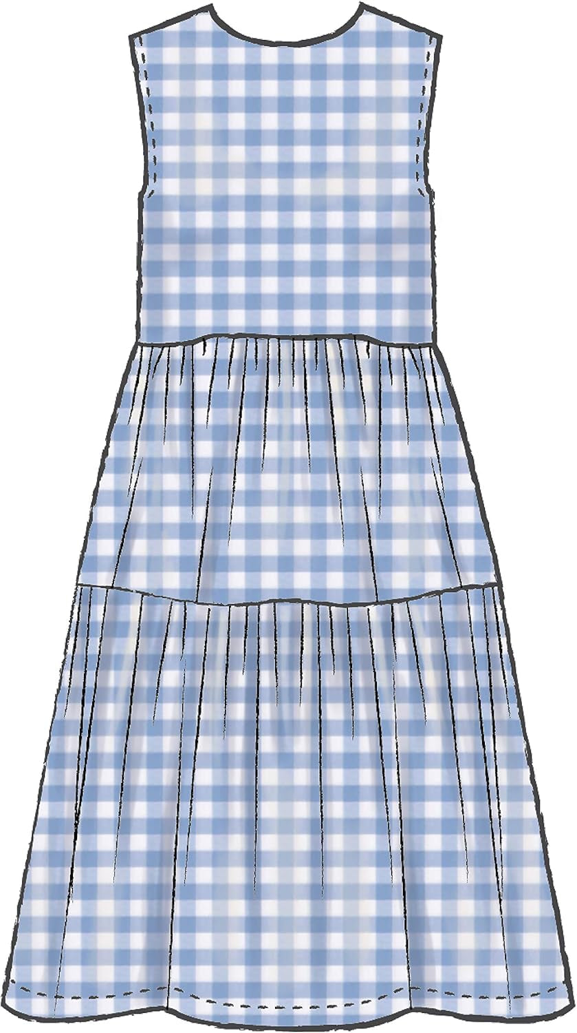 Patterns  Women'S Knee Length Pleated Dress, Sizes 6-14 Sewing Pattern, White