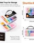 Oven-Bake Modeling Clay Kit - 50 Colors with 19 Tools, 10 Accessories - Non-Toxic, Non-Sticky - Ideal DIY Art Craft Gift for Kids & Adults