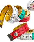 Tape Measure Measuring Tape for Body Fabric Sewing Tailor Cloth Knitting Home Craft Measurements,60-Inch/150-Cm Soft Multicolor Tape Measure Body Measuring Tape Set with Snap Button Closure,Dual Sided