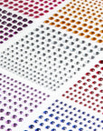 2310 PCS Self Adhesive Rhinestone Gem Stickers for Face Nail Body Makeup Festival,4 Size 14 Sheets Bling Jewels Stickers for Kids DIY Craft Card Decorations