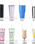 8Pcs Straws Replacement Stanley Cup Straws with 2 Cleaning Brushes Reusable Straws Compatible with Stanley 14/20/30/40 Oz Cup