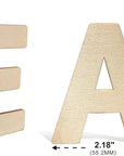 182 Pieces 2-1/2 Inch (2.5") Wooden Letters Craft Wood Letter Unfinished Alphabets with Extras Wall Decor