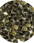 Rivets, Antique Brass, Double Cap Rivets, Medium Size 100Pk