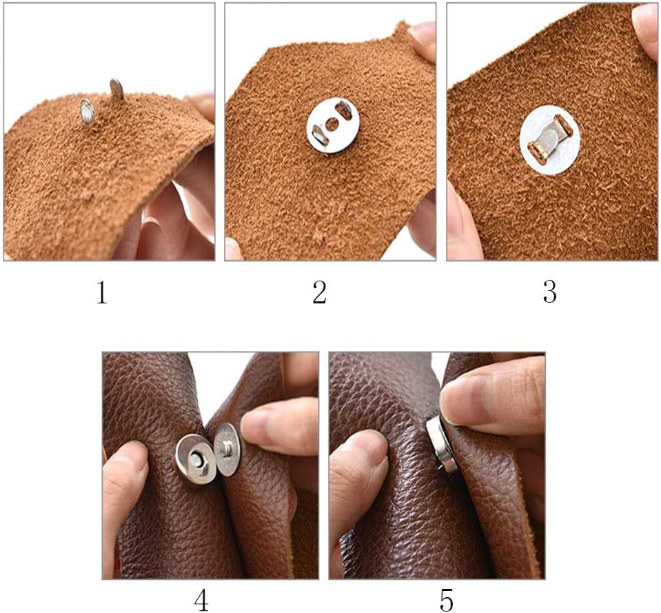 Magnetic Button Clasps Snaps Fastener Clasps for Sewing, Craft, Purses, Bags, Clothes, Leather 40 Sets(18Mm-4 Colors)