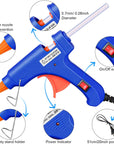 Mini Hot Glue Gun with Glue Sticks for Class Projects Small Hot Melt Gun for Kids Low Temp Glue Gun with Rubber Protector Craft Glue Gun for DIY Arts, Sealing, Home Repairs, 20 W (4 Pieces)