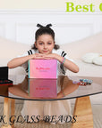 Glass Beads Bracelet Making Kit, 3000 Pcs 72 Colors 6 Mm Crystal Glass Beads for Jewelry Making, Glass Beads Kits for Beginners DIY Earrings Necklaces Rings Crafts Party Gifts