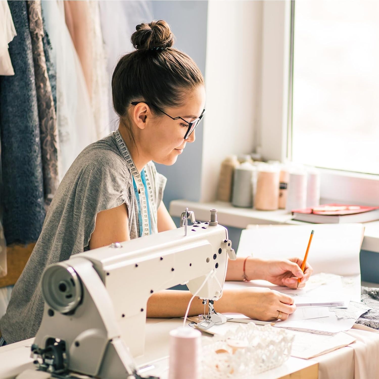 Presser Foot Open Toe Walking Foot Quilting and Sewing Thick Fabrics Compatible with Brother Sewing Machine F033N F033 XC2214002 for Brother Walking Foot Sewing Machine