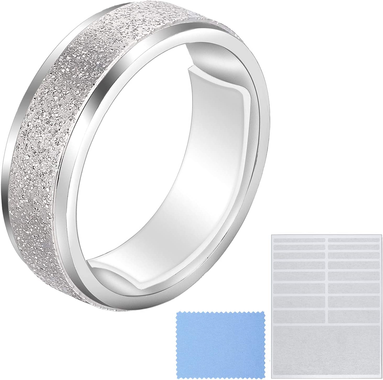 Ring Size Adjuster Loose Rings Adjuster Invisible Ring Sizer with Clean Cloth for Wide Ring Fixing, 5 Sheets (85 Pieces Totally)