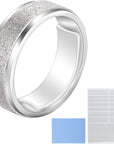 Ring Size Adjuster Loose Rings Adjuster Invisible Ring Sizer with Clean Cloth for Wide Ring Fixing, 5 Sheets (85 Pieces Totally)