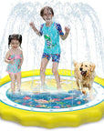 Kids Sprinklers for Outside, Splash Pad for Toddlers & Baby Pool 3-In-1 60" Water Toys Gifts for 1 2 3 4 5 Year Old Boys Girls Splash Play Mat