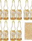 500 Pieces Metal Gourd Pin Safety Bulb Pin Guard Quilting Calabash Pin for Hand Sewing DIY Crafts Home Accessories (Silver, Black, Gold, Silver Black, Bronze)