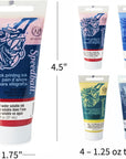 Water-Soluble Block Printing Ink Starter Set, 4-Color Set, 1.25-Ounce Tubes