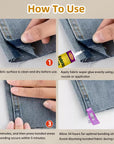 Clear Fabric Glue for Clothing Permanent - 2Packs Washable Cloth Glue for Fabric