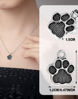 120 Pieces Cat Paw Charms Animal Footprint Pendants Metal Puppy Prints Charms for Jewelry Making DIY Necklace Bracelet